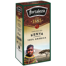 Caf? Fortaleza - Caf? Molido, Grandes Or?genes, Kenya, Variedades Ar?bicas, Compatible con Cafeteras Italianas, de Filtro y de ?mbolo, Pack 250g x 4 -