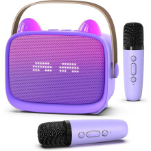 Altavoz portátil Bluetooth para karaoke infantil con 2 micrófonos