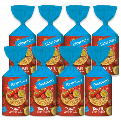 Bicentury - Tortitas de ma?z sabor tomate (8 unidades)