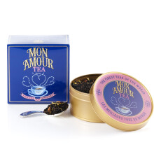 TWG Tea | Mon Amour Tea | T? Negro | Trozos de Membrillo y P?talos de Cal?ndula | Lata de T? Con Caviar, 100 G | Caja de Regalo Originales