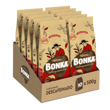 Bonka Caf? Tostado Grano Descafeinado 500g - 10 paquetes