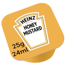 HEINZ 1 caja de 100 unidades Miel y Mostaza Dip Pot 25g