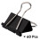 60 Pcs Binder Clips,15mm Secure Grip Clips,Easy Sorting Multi-Use Tool Paper Clips Large,Black 1