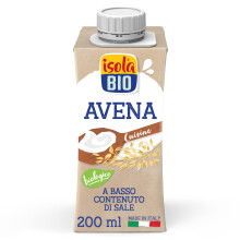 ISOLA BIO - Pack de 24 Unidades de 200 ml de Crema Ecol?gica de Avena para Cocinar - Sin Az?car A?adido - Apta para Consumo Vegano - Indicada como Alt