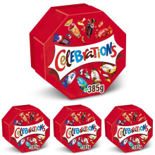 Celebrations Bombones surtidos en caja octogonal, 385 g (Paquete de 4)