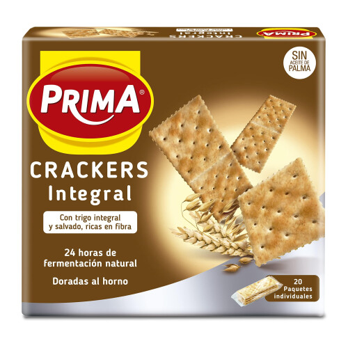 Prima Crackers Integral 500g (Paquete de 6)