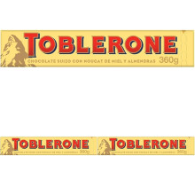 Toblerone Chocolate con Leche Suizo con Nougat de Miel y Almendras, Formato Grande, Pack 360g (Paquete de 3)