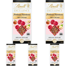 Lindt Chocolate EXCELLENCE PASSION FRAMBUESA AVELLANA chocolate negro con frambuesa y avellana, tableta de chocolate puro, chocolate negro al 70%, aro