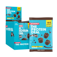 Enervit, Bocados de Prote?na con Chocolate Negro y Pepitas de Soja, Porci?n Individual, 16 Gramos de Prote?na para Mantener el Tono Muscular, Sin Glut