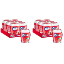 ORBIT - Bote de Chicles Sin Az?car Sabor Fresa - Frescura Intensa y Larga Duraci?n, Pack de 6 Botes con 46 Chicles Cada Uno (Paquete de 2)