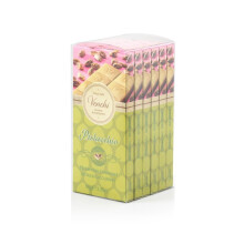 Venchi - Kit de 6 Tabletas Pistacho Gourmet, con Chocolate Blanco y Pistacho Entero, 570 g, Sin Gluten, Sin Colorantes y Sin Conservantes