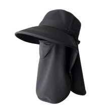 Dameszonnehoed - UPF50+ Brede rand met gezichtsmasker - Zomerse vis- en wandelhoed met nekflap voor volledige bescherming tegen de zon