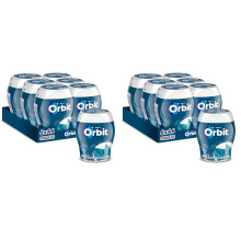 Orbit Bote de Chicles Sin Az?car Sabor Mentol Fuerte, Intenso y de Larga Duraci?n en formato Gragea (6 x 46 chicles) (Paquete de 2)