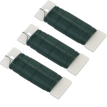 22 gauge groene bloemendraad, 3 rollen