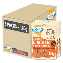 Good Boy - Crunchy Chicken and Rice Bones - Dog Treats - Made with