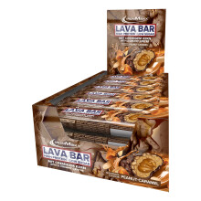 IronMaxx Lava Protein Bar - Peanut Caramel - 18x40g | Barrita alta en prote?nas con n?cleo cremoso y cobertura de cacahuete y caramelo | Baja en az?ca