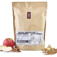 La Newyorkina Granola BIO Manzana Loves Jengibre 1,5kg Con Chips de Manzana y Aceite de Oliva Virgen Extra