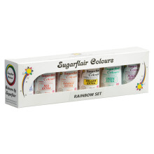 Sugarflair Maximum Concentrated Paste Colour Set/6, Colorante para Mazap?n y Pasta de az?car: Blue, Red, Orange, Yellow, Green, Purple - 6x25g