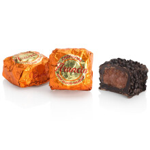 Venchi - Chocoviar Naranja - Bomb?n de Chocolate Extra Negro con Relleno de Naranja Sanguina, 1 kg - Sin Gluten - Vegano