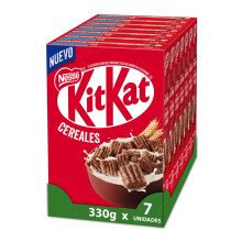 Cereales Nestl? KitKat Cereales, Cereales de Trigo Integral y Ma?z Recubiertos con Chocolate con Leche, 7 Paquetes de 330 g
