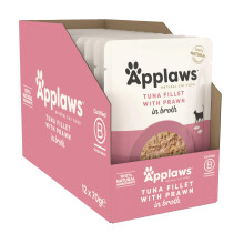 Applaws 100% Natural Wet Cat Food, Tuna Fillet with Pacific Prawn in