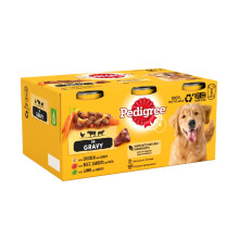 Pedigree Dog Tins Country Casseroles in Gravy, 6 x 400 g, Transparent