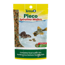 Tetra Pleco Fish Food Spirulina Wafers 42g, 100% Vegetable Premium Fish Food for