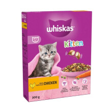 whiskas 2-12 Month Kitten Complete Dry Food With Delicious Chicken 300g (Pack of