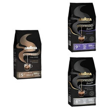 Lavazza: 3 Paquetes Surtidos de Caf? en Grano Natural - Espresso Italiano Classico, Barista Intenso y Barista Perfetto (1 kg Cada Uno) - Para M?quina