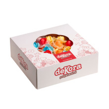 Dekora - Caja de 100 Mini Flores de Oblea Bicolor para Decorar - Flores Comestibles para Tartas - Decoraci?n Tarta Cumplea?os de Oblea - Colores Surti