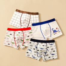 Boxershorts van katoen voor kleine jongens, met cartoonprint, zonder label, kinderondergoed, 4 stuks, geschikt voor jongens met een gewicht van 5 tot