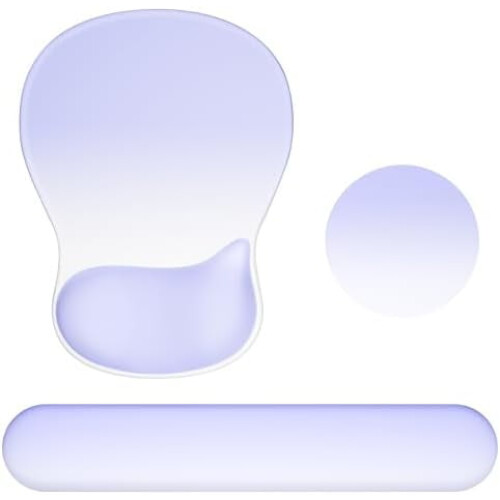 Conjunto de apoio de pulso ergonômico para teclado e mouse