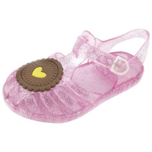 Sandals Trá le Fábán PVC do Chailíní Beaga Roghnaithe, Bróga Trá le Ladhar Dúnta, 4-8 Bliana d'Aois Mholta: 5-6 Bliana