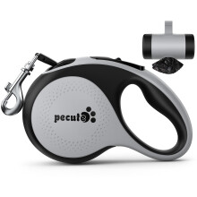 Pecute Retractable Dog Leash with Poo Bag Holder, 8m/26.2ft