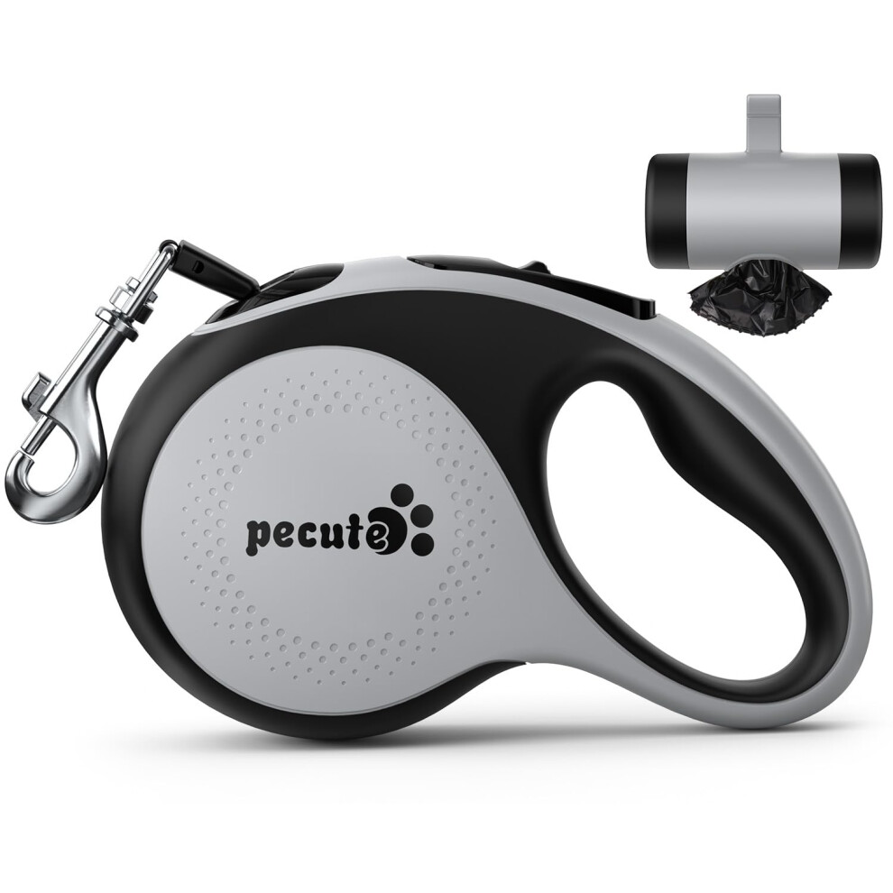 Pecute Retractable Dog Leash With Poo Bag Holder, 8M/26.2Ft