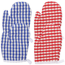 Gants de cuisson haute température, lot de 4 gants anti-brûlures avec motif à grain spiralé pour four