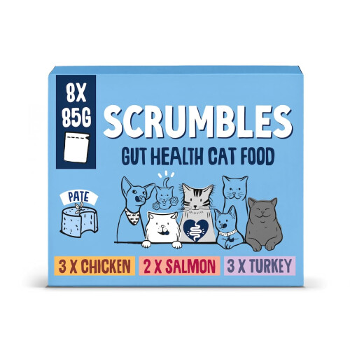 Scrumbles Scrumbles Grain Free Wet Cat Pate Pouch Selection 32x85g