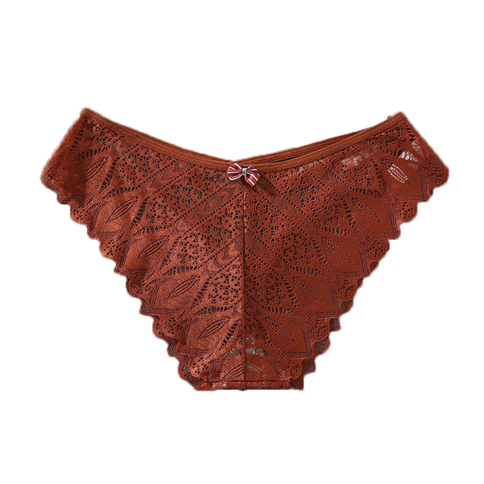 Women's Sexy Pure Cotton Panties With Lace, Mid-Waist, Non-Marking & Belly-Tightening Briefs Â Clearance