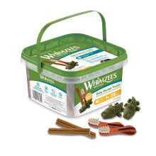 WHIMZEES Variety Box Dental M, 28 Pieces – Mixed Shapes, Size M, Dog Chews for Medium Breeds, Natural and Grain Free, Rawhide-Free, Vegetarian, No A