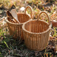 Kitchen Storage Hanging Basket Seagrass Veggies Wire Baskets Wicker Light Brown