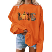 Bluza damska z nadrukiem na Halloween, bluza z nadrukiem, bluzy z nadrukiem, urocze koszulki na Halloween, jesienne bluzy z okrągłym dekoltem,