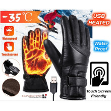 Gants chauffants électriques USB pour l'hiver, thermiques, pour le ski et la neige, chauds et coupe-vent