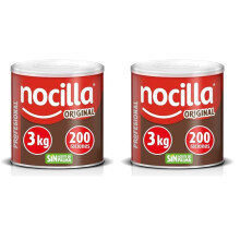 Nocilla Profesional, Chocolate, original lata 3kg (Paquete de 2)
