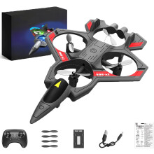 Skyriders RC Jet – 360-os fordulatszám-szabályozás, LED lámpák, kaszkadőr habszivacs repülőgép, nagy teljesítményű RC repülőgép