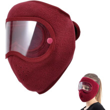 Óculos de proteção HD à prova de vento com forro de lã polar para inverno e lentes térmicas removíveis.