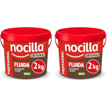 Nocilla, Profesional, Fluida con sabor Original y Avellanas sin Aceite de Palma - 2kg (Paquete de 2)