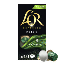 L'OR Brazil C?psulas | Intensidad 8 | 200 C?psulas Compatibles Nespresso