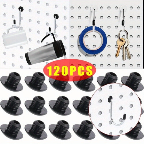 Pegboard kroglåse gummi sort 120 stk.