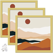 Gold Picture Frame Set of 3 – 10x10 Inch Square,