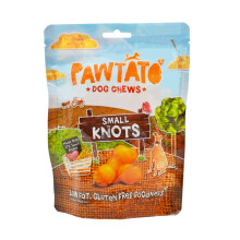 Pawtato Small Vegan Dog Chews Knots 150g – Natural Rawhide